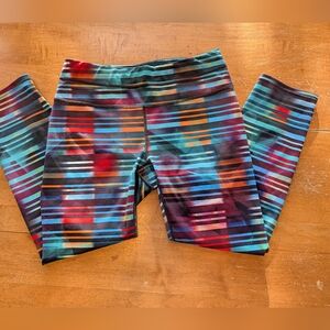 Athleta Colorful Striped Leggings